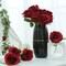 12 Pack Fake Wine Red Roses Artificial Flowers with Stems Silk Burgundy Rose Bouquet